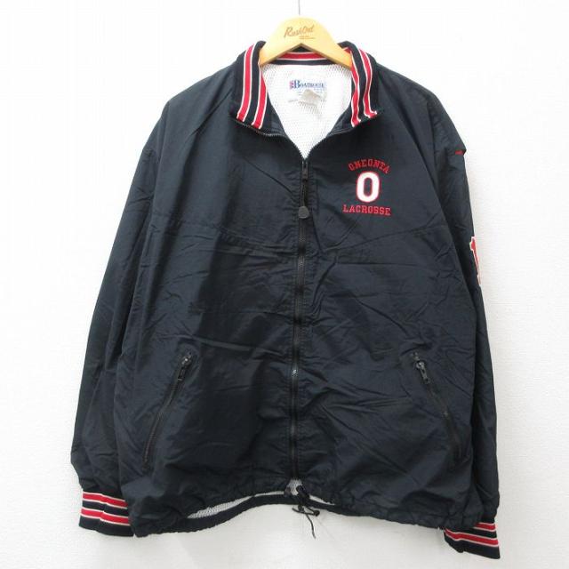 古着 長袖 ナイロン ジャケット メンズ 90年代 90s ラクロス 大きいサイ
