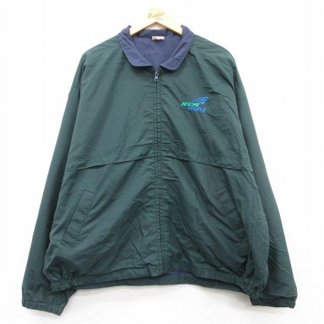 古着 長袖 ナイロン ジャケット メンズ 90年代 90s AFSCME 大きい