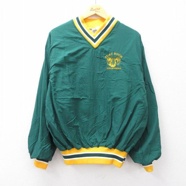 古着 長袖 ナイロン ジャケット メンズ 80年代 80s 羊 FLAT ROC