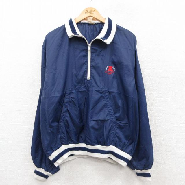 古着 長袖 ハーフジップ ナイロン ジャケット メンズ 80年代 80s AFC
