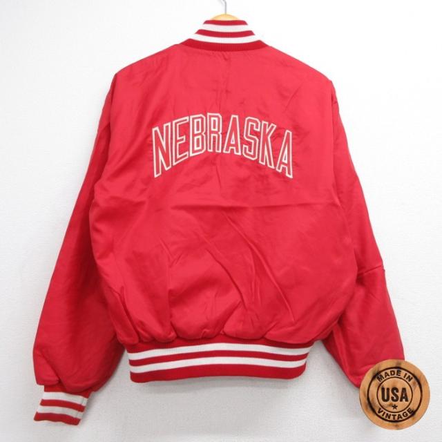 ナイロンジャケット NEBRASKA レッド M | 古着 26aug27 中古