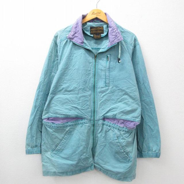 古着 エディーバウアー 長袖 ジャケット メンズ 90年代 90s ロング丈 コ