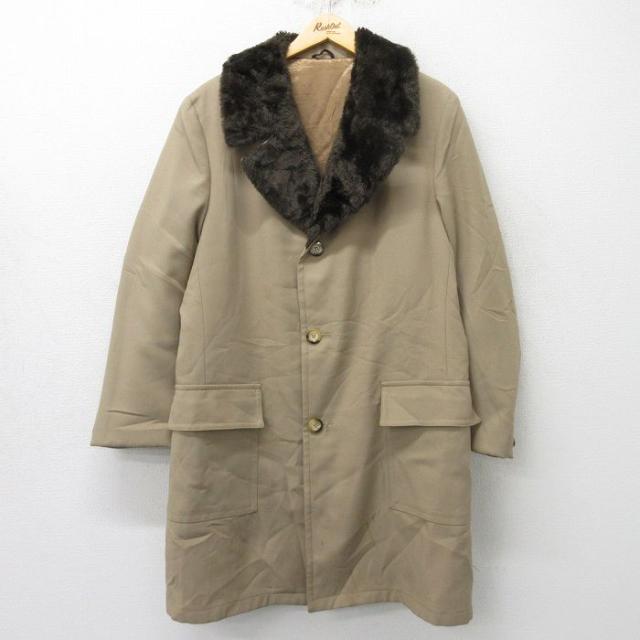 古着 シアーズ 長袖 コート メンズ 70年代 70s ロング丈 ベージュ他 カ