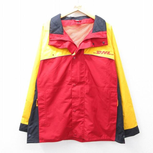 古着 長袖 ジャケット パーカー メンズ DHL ラグラン リフレクター 大きい