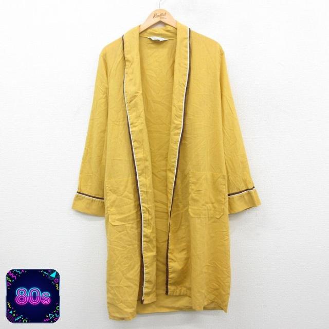 古着 Kマート 長袖 ガウン メンズ 80年代 80s ロング丈 黄 イエロー