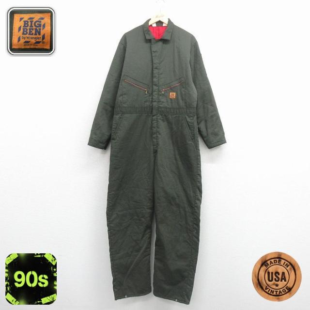 古着 長袖 ツナギ メンズ 90年代 90s 大きいサイズ USA製 タロン 濃