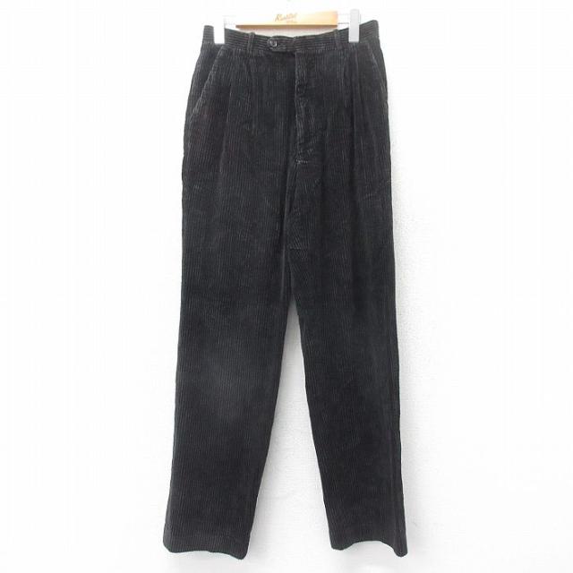 古着 コーデュロイ パンツ メンズ 00年代 00s 太畝 コットン 黒 ブラッ