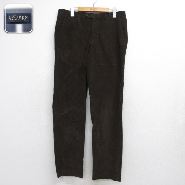 古着 Lauren RL コーデュロイ パンツ メンズ ラルフローレン ブラウン