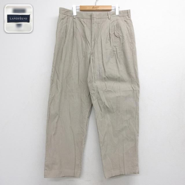 古着 LANDSEND ランズエンド コーデュロイ パンツ メンズ ツータック 