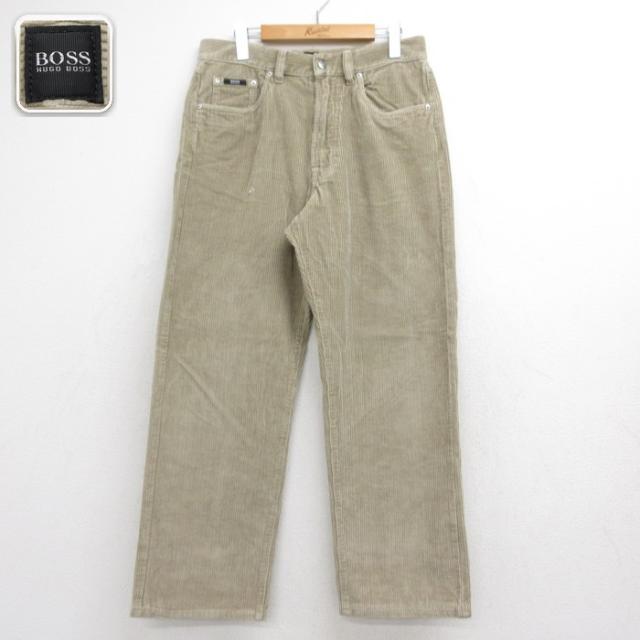 古着 HUGO BOSS コーデュロイ パンツ メンズ 太畝 5ポケット コット