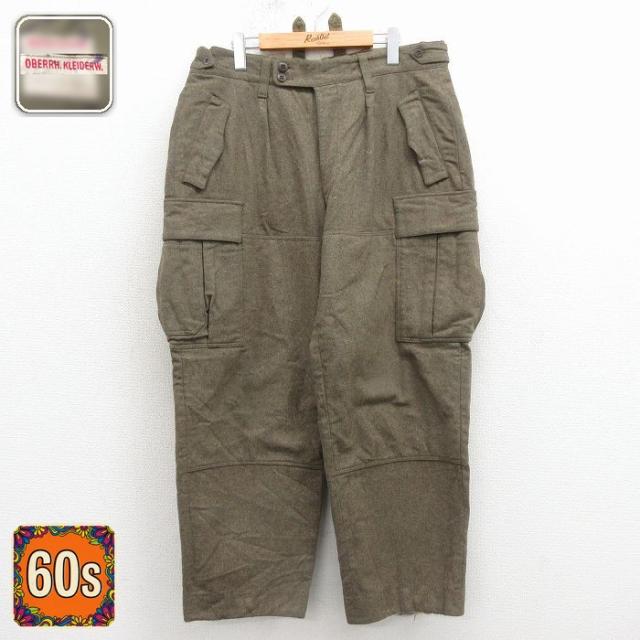 古着 ビンテージ ミリタリー パンツ メンズ 60年代 60s ドイツ軍 濃緑 