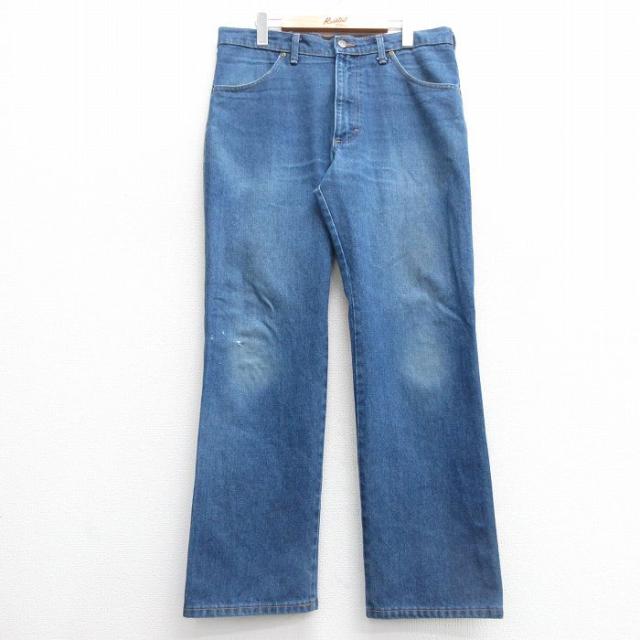 古着 ジーンズ メンズ 90年代 90s USA製 紺 ネイビー デニム W35