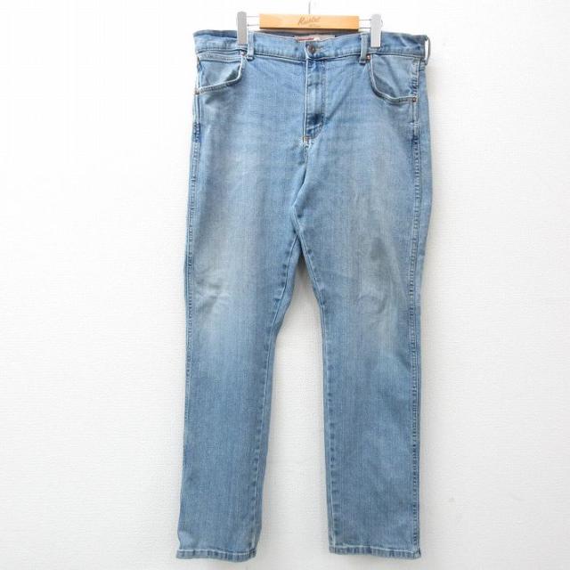 古着 ラングラー Wrangler ジーンズ メンズ ヒゲ 紺 ネイビー デニム