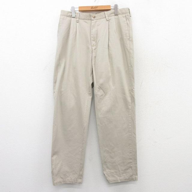 古着 リー Lee パンツ メンズ ベージュ カーキ W35 中古 ボトムス ロ