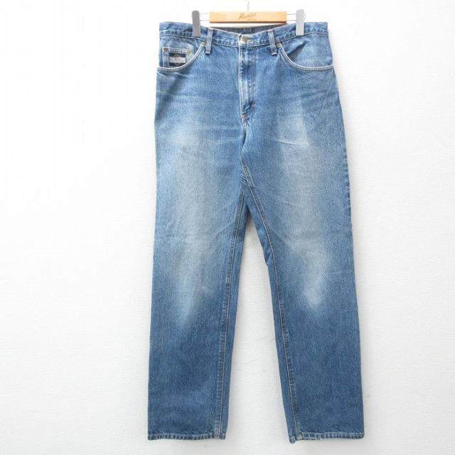古着 ジーンズ メンズ 90年代 90s ヒゲ コットン USA製 紺 ネイビー