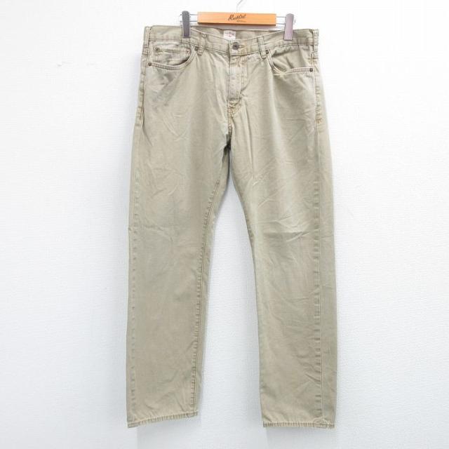 古着 ドッカーズ パンツ メンズ コットン ベージュ カーキ W36 中古 ボト