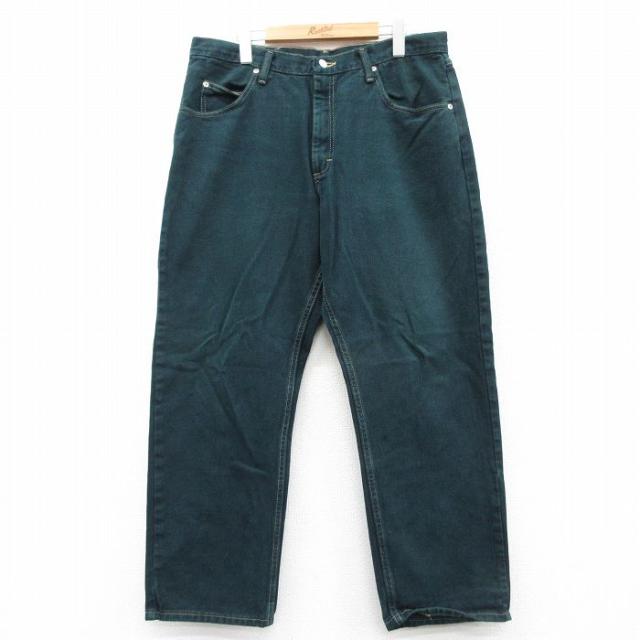 古着 ラングラー Wrangler ジーンズ メンズ コットン 濃緑 グリーン