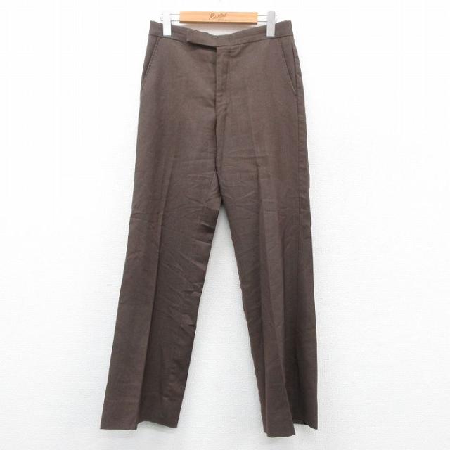 古着 シアーズ スラックス パンツ メンズ 90年代 90s 茶 ブラウン W3