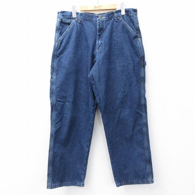 古着 ラングラー Wrangler ペインター パンツ メンズ 紺 ネイビー デ
