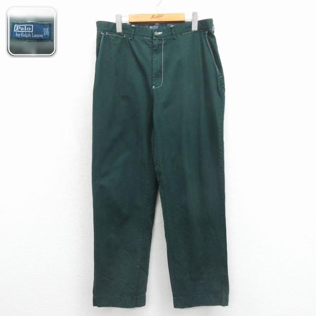 古着 ラルフローレン ブランド パンツ メンズ コットン グリーン 26jun1