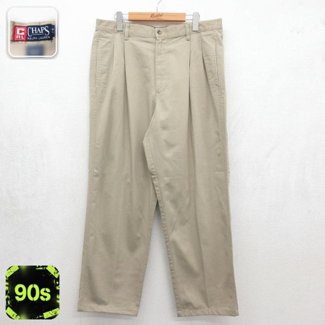 古着 ラルフローレン チャップス パンツ メンズ 90年代 90s コットン ベ