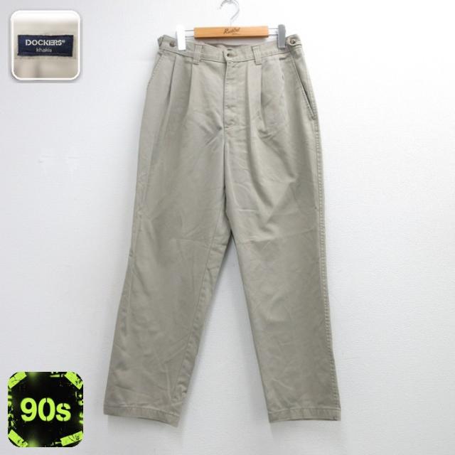 古着 DOCKERS ドッカーズ パンツ メンズ 90年代 ツータック チノパン