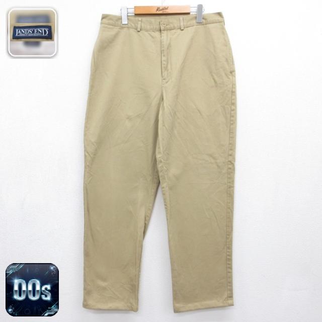 古着 ランズエンド パンツ メンズ 00年代 00s コットン ベージュ 26s