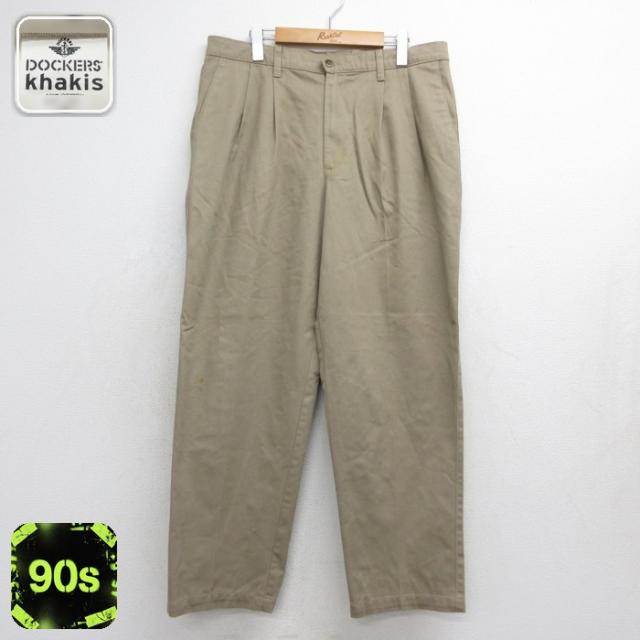 古着 DOCKERS ドッカーズ パンツ メンズ 90年代 90s ツータック 