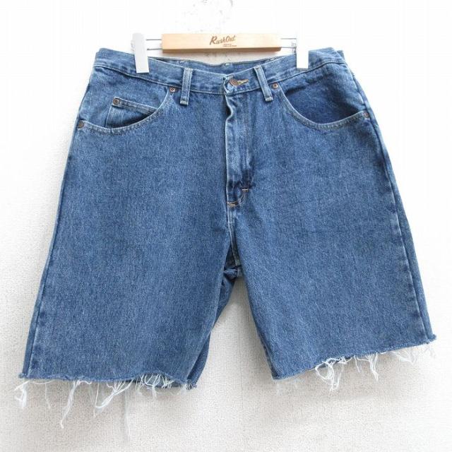 古着 ラングラー Wrangler ショート パンツ メンズ コットン 紺 ネイ