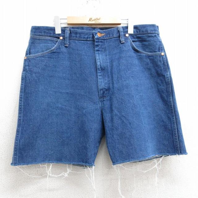 古着 ラングラー Wrangler ショート パンツ メンズ コットン 紺 ネイ