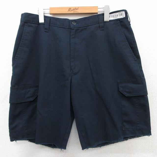 古着 ショート ワーク カーゴ パンツ ショーツ メンズ CiNTAS 紺 ネイ