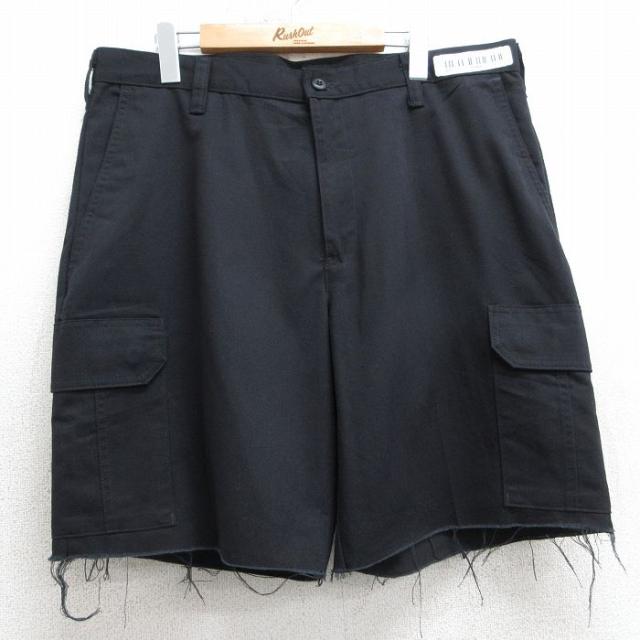 古着 CiNTAS ショート ワーク カーゴ パンツ ショーツ メンズ 黒 ブラ