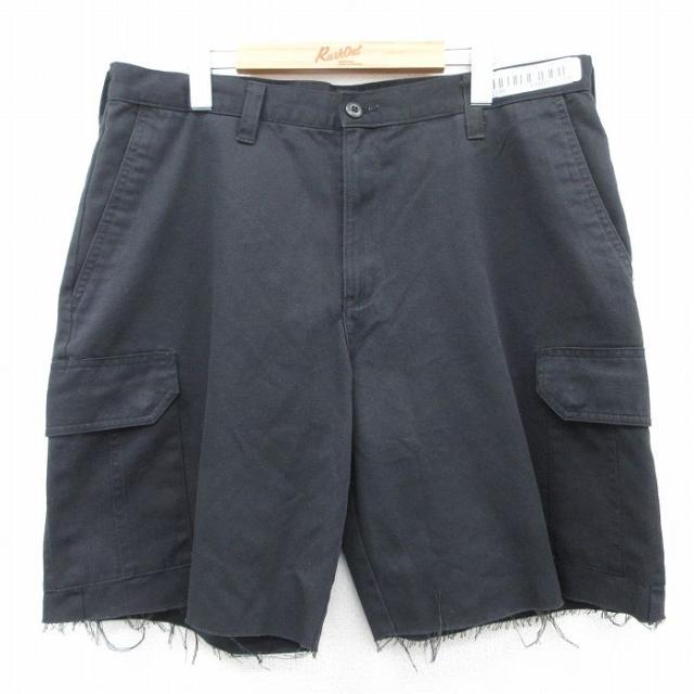 古着 ショート ワーク カーゴ パンツ ショーツ メンズ CiNTAS 黒 ブラ
