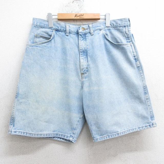古着 ラングラー Wrangler ショート パンツ メンズ ヒゲ コットン 薄