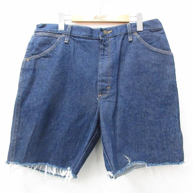 古着 レッドキャップ ショート ワーク パンツ ショーツ メンズ コットン 紺