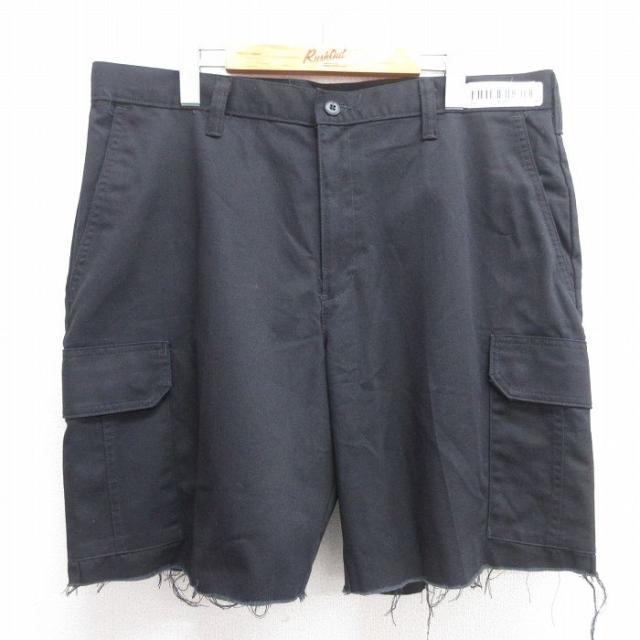 古着 CiNTAS ショート ワーク カーゴ パンツ ショーツ メンズ 黒 ブラ