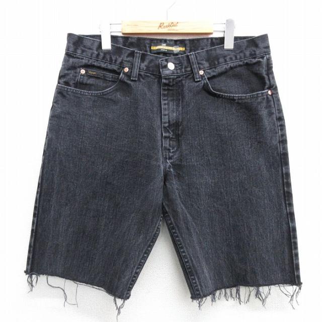 古着 リー Lee ショート パンツ ショーツ メンズ コットン 黒 ブラック