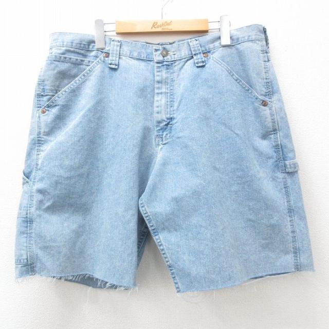 古着 リー Lee ショート ペインター パンツ ショーツ メンズ 薄紺 ネイビ