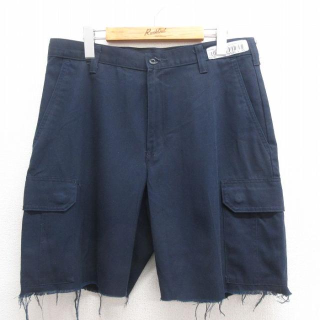 古着 ショート ワーク カーゴ パンツ ショーツ メンズ CiNTAS 紺 ネイ