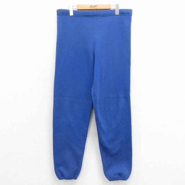 古着 ラッセル スウェット パンツ メンズ 90年代 90s 無地 USA製 青