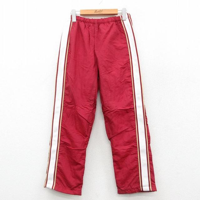 古着 ナイロン パンツ メンズ 90年代 90s USA製 エンジ 内側メッシュ