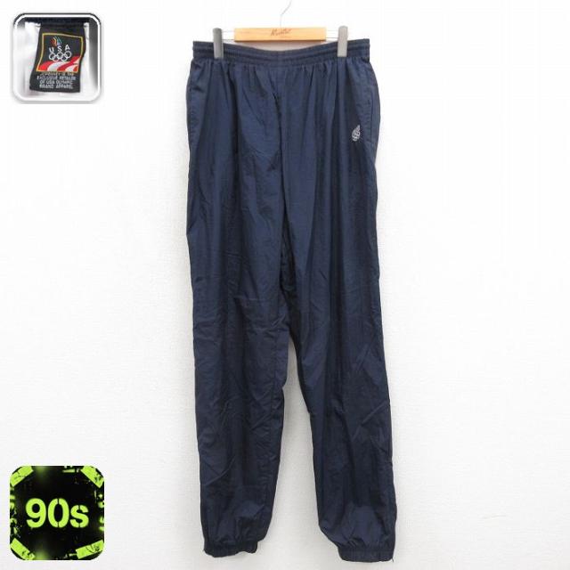古着 JCペニー ナイロン パンツ メンズ 90年代 90s ネイビー 26ju