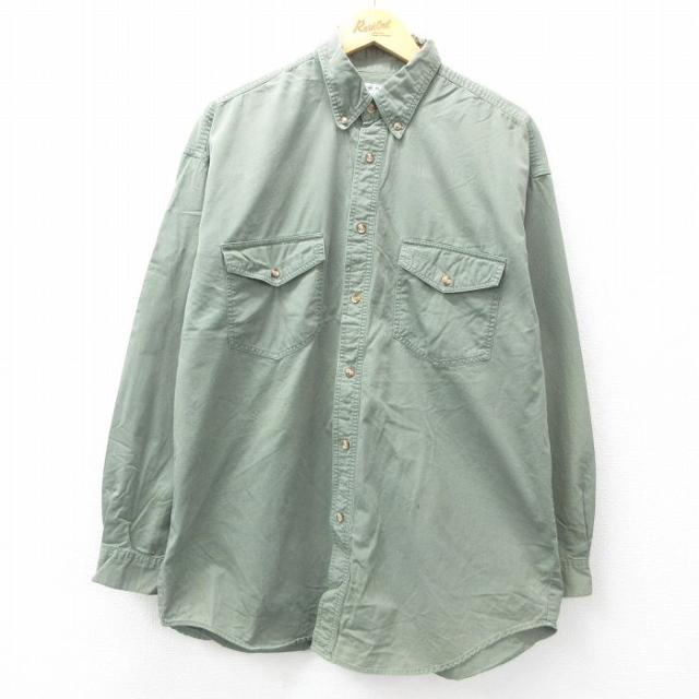 古着 ゲス GUESS 長袖 ブランド シャツ メンズ 大きいサイズ コットン
