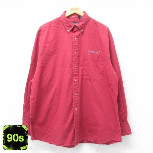 古着 ランズエンド 長袖 ブランド シャツ メンズ 90年代 90s RETCO
