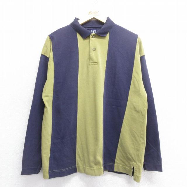 古着 ギャップ GAP 長袖 ブランド ポロ シャツ メンズ 90年代 90s 
