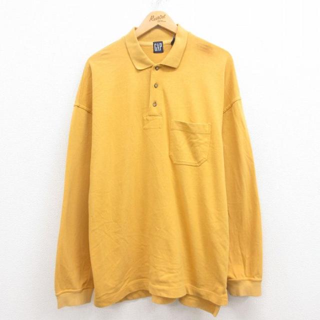 古着 ギャップ GAP 長袖 ブランド ポロ シャツ メンズ 90年代 90s