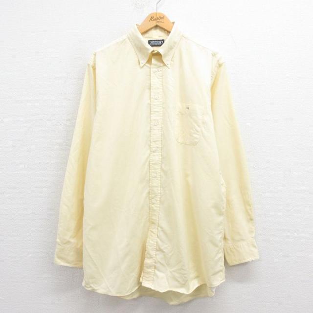 古着 ランズエンド 長袖 ブランド シャツ メンズ 00年代 00s ロング丈 