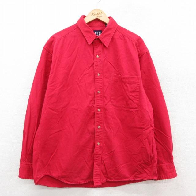 古着 ギャップ GAP 長袖 ブランド シャツ メンズ 90年代 90s ロング