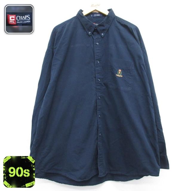 古着 ラルフ チャプス CHAPS RL 長袖 ブランド シャツ メンズ 90年