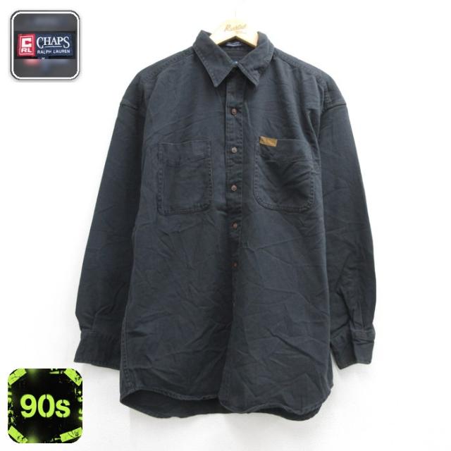 古着 ラルフローレン チャップス CHAPS RL 長袖 ブランド シャツ メン